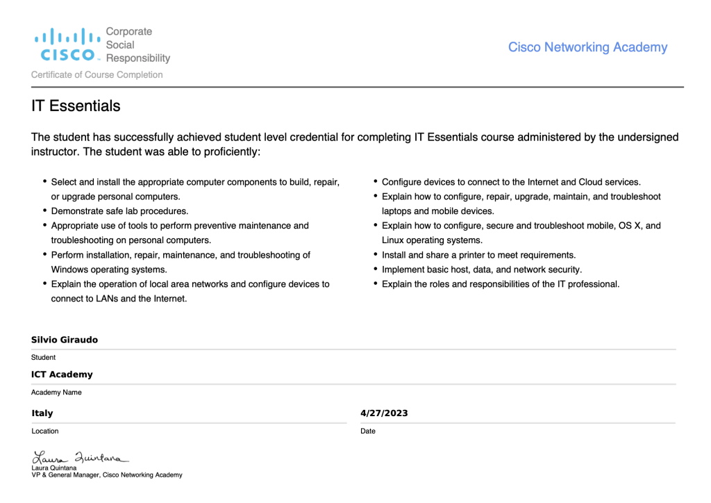 Cisco cert 1